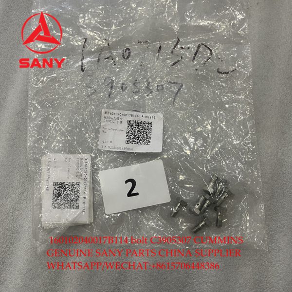 160102040017B114 Sany bolt C3905307 CUMMINS Engine for Single Drum Roller SSR180C SSR200AC SSR260C SSR150C SSR120C