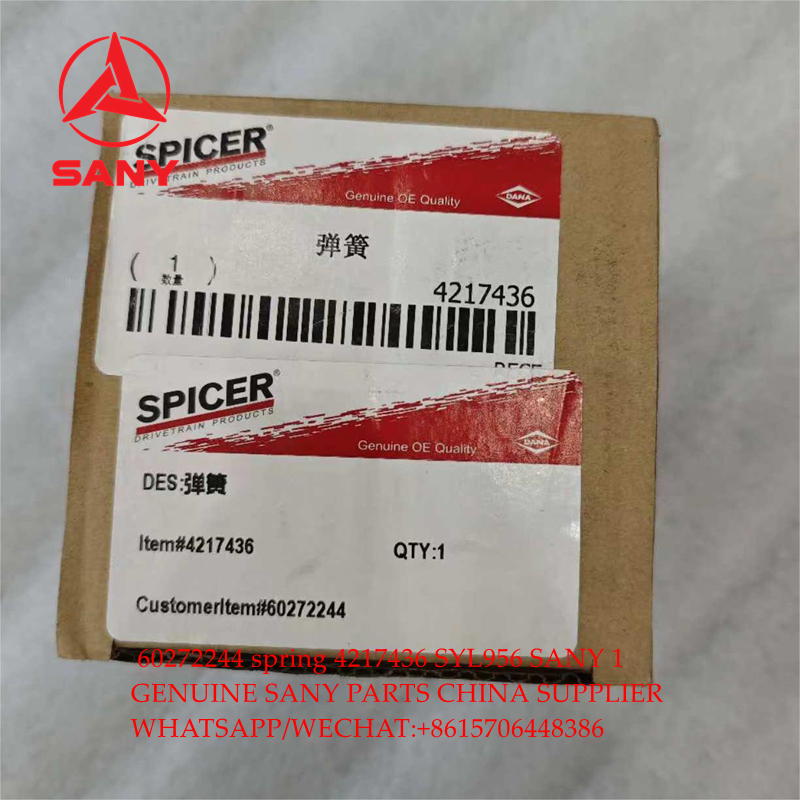 Original SANY 60272244 gearbox spring 4217436 for SYL956 SYL956H5 wheel loader
