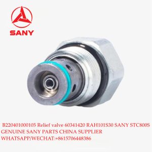 B220401000105 SANY genuine parts Relief valve 60341420 RAH101S30 for SANY STC800S truck crane spare parts
