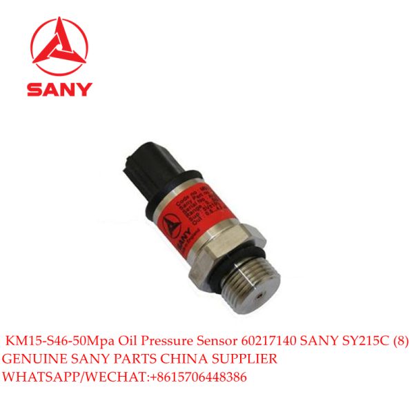 60217140 60114799 Genuine SANY Excavator Oil Pressure Sensor 50MPa-5V-V2-G3/8-SUM KM15-S46-50Mpa MBS1250 063G2144 for SY65 SY215C SY215C-9 SY245H